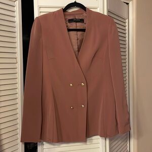 Mauve blazer with shoulder pads